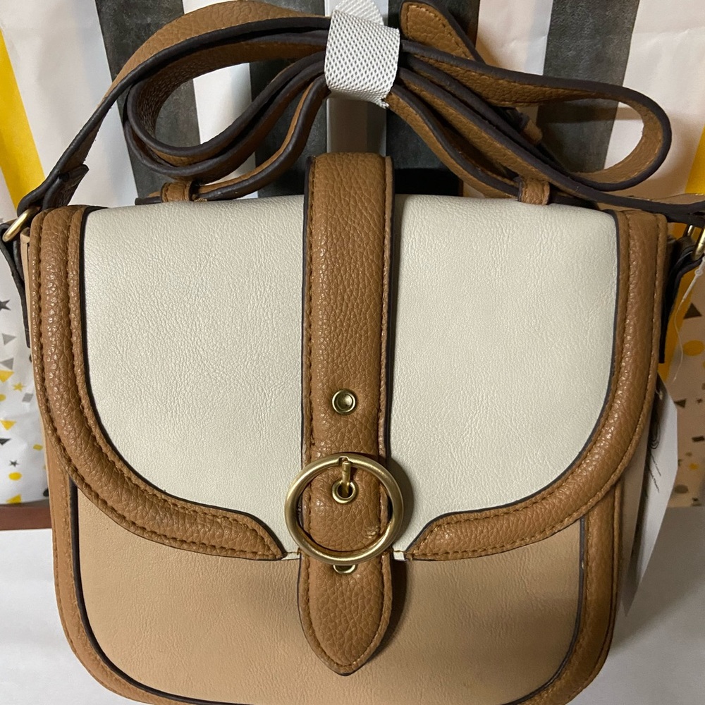 Time and Tru beige crossbody bag for women NEW